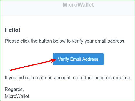 ссылка для верификации почты на MicroWallet